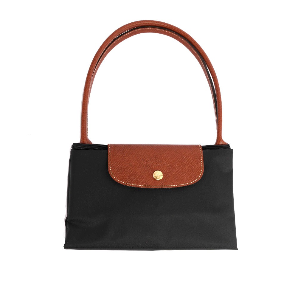 LONGCHAMP L號長把LE PLIAGE摺疊水餃包(黑色), , large