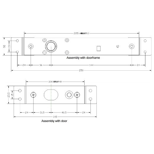 昌運監視器 SOYAL AR-1201A 斷電開 嵌入式 陽極鎖 鎖具 以新版AR-1207A-36出貨, , large