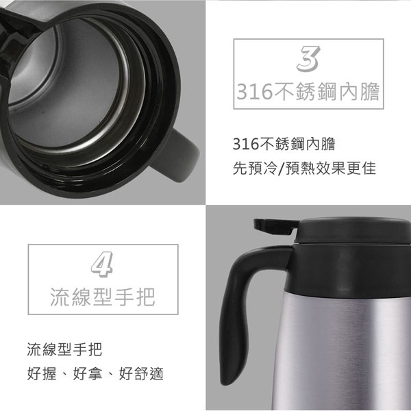 PERFECT 理想牌 極緻316不鏽鋼真空保溫壺 不鏽鋼1.6L-Leidea樂德兒, , large