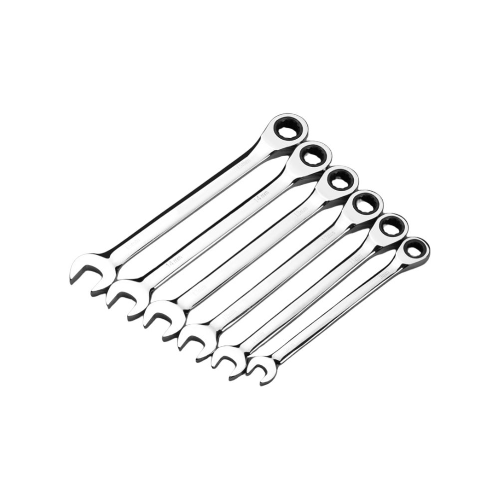 Ratchet wrench with open end cap, automatic bidirectional -16mm, , large