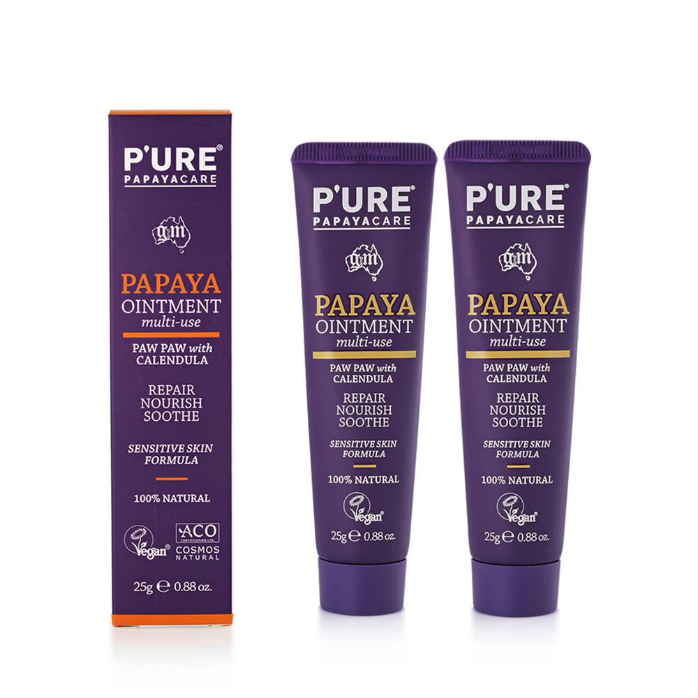 【澳洲Pure Papayacare】木瓜軟膏含金盞花(2入組 25g/條), , large