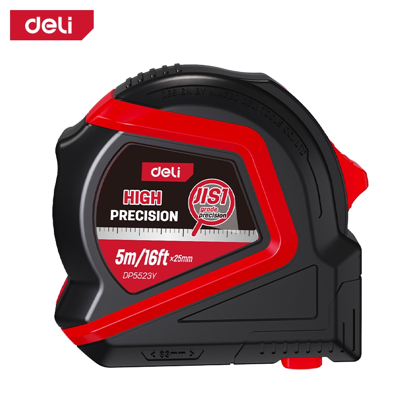 【deli tools】Professional Shockproof Rubber-Coated Measuring Tape JIS1 PRO Series-5M, , large