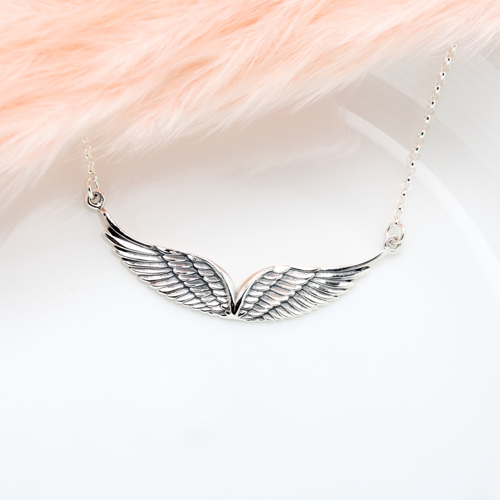 【Angel & Me】Angel Flying Wing s925 sterling silver necklace Birthday gift, , large