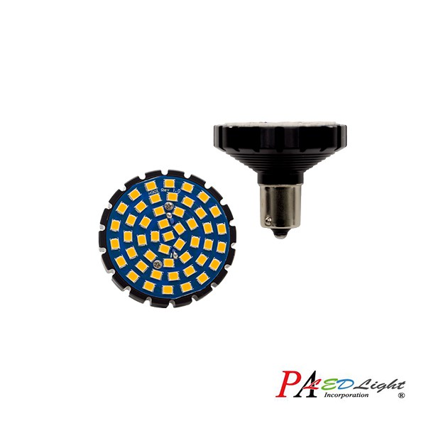 哈雷專用 LED方向燈燈泡 P21W 1156 黃光 48晶 SMD LED 哈雷子彈型燈具專用【PA LED】, , large