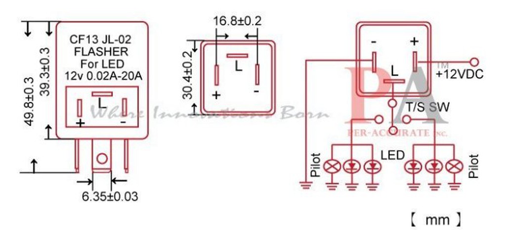 【可調式】3PIN 防快閃 LED 方向燈 繼電器 閃光器Honda Accord K5 K7 K9 雅哥 本田, , large