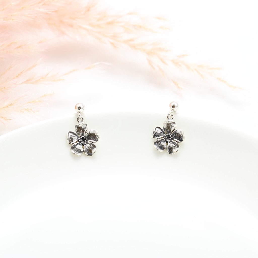 【Angel & Me】Sakura Japanese cherry s925 sterling silver earrings gift, , large