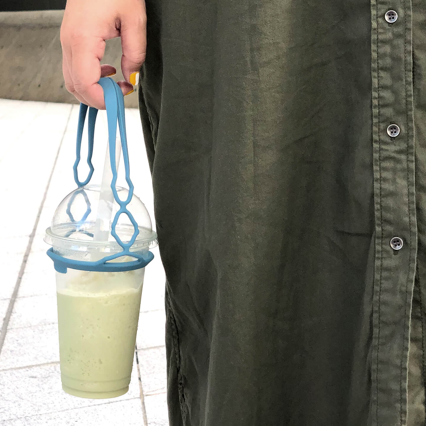 [HhL] 拎杯2.0-矽膠防水飲料提袋 | 霧霾藍, , large