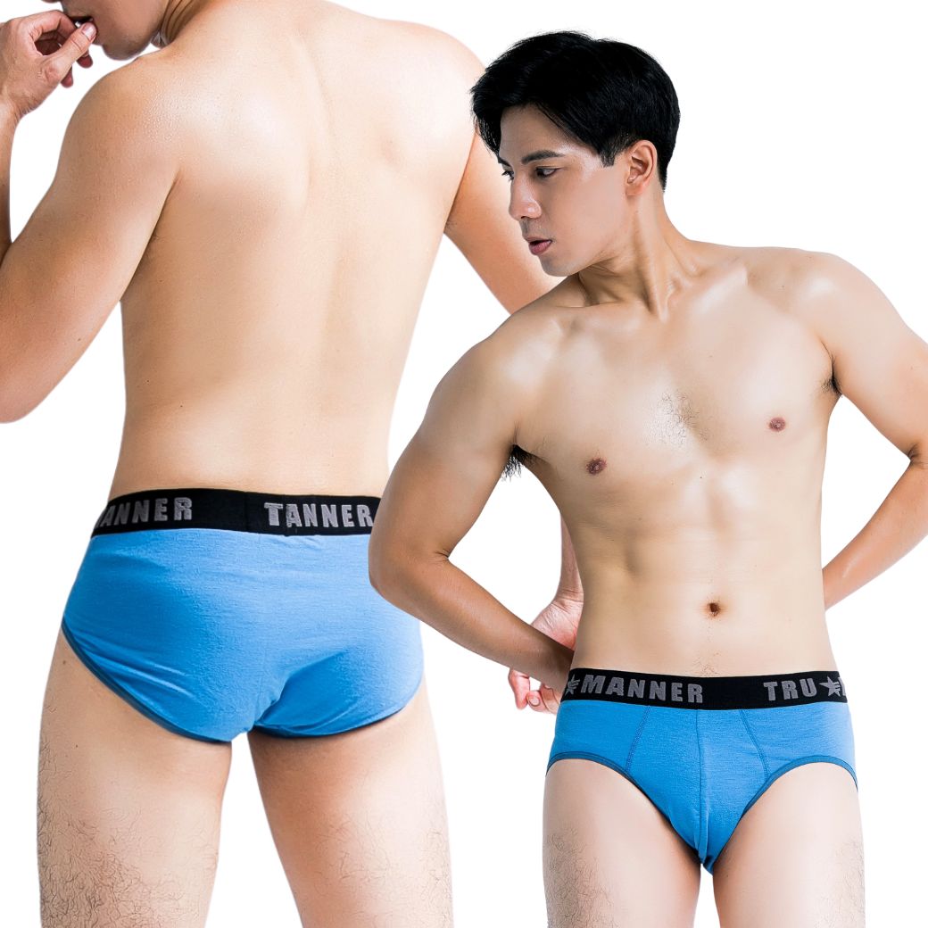 【NEONER】莫代爾男性中腰三角抗菌內褲(藍), , large
