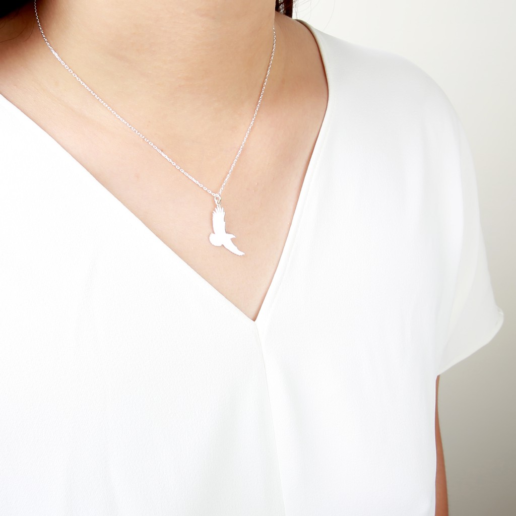【Angel & Me】Soaring Eagle s925 sterling silver necklace Birthday gift, , large