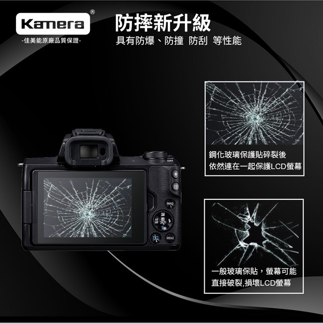 Kamera 9H鋼化玻璃保護貼 for Canon EOS G1XM3, , large