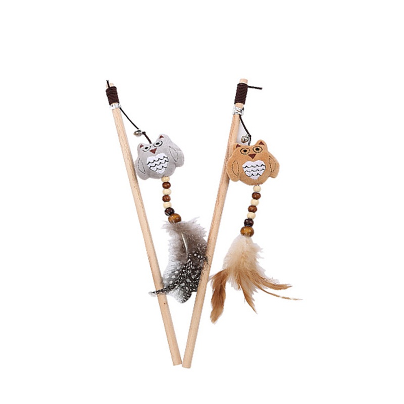 Feather cat teaser wand, , large