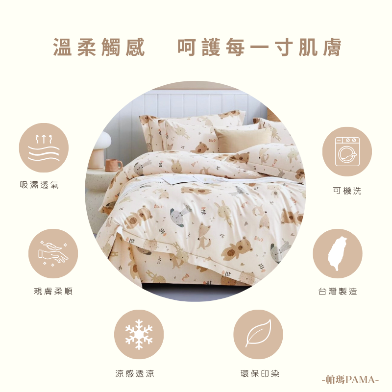 【帕瑪PAMA】3M 40S 50%萊賽爾纖維床包組-卡洛的聚會, , large