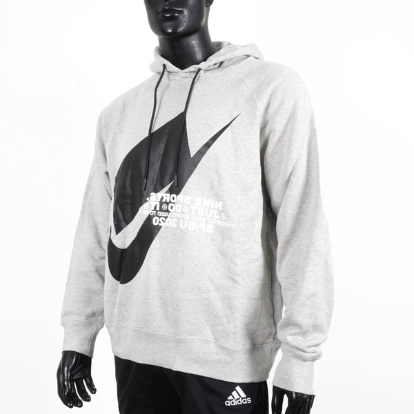 Nike AS M NSW Hoodie PO SB 男 連帽上衣 帽T 寬鬆 微刷毛 灰 [CJ5049-050], , large