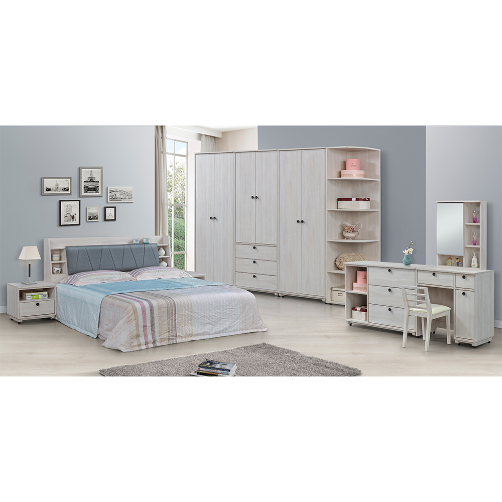 【唯熙傢俱】伊格鋼刷白６尺床頭箱, , large