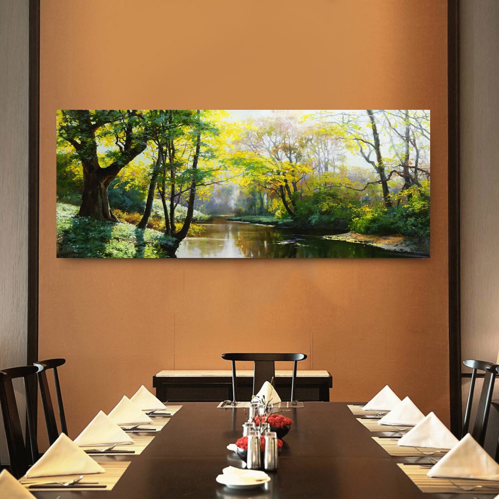 【御畫房】秘境 國家一級畫師手繪油畫60&times;120cm(VF-30), , large