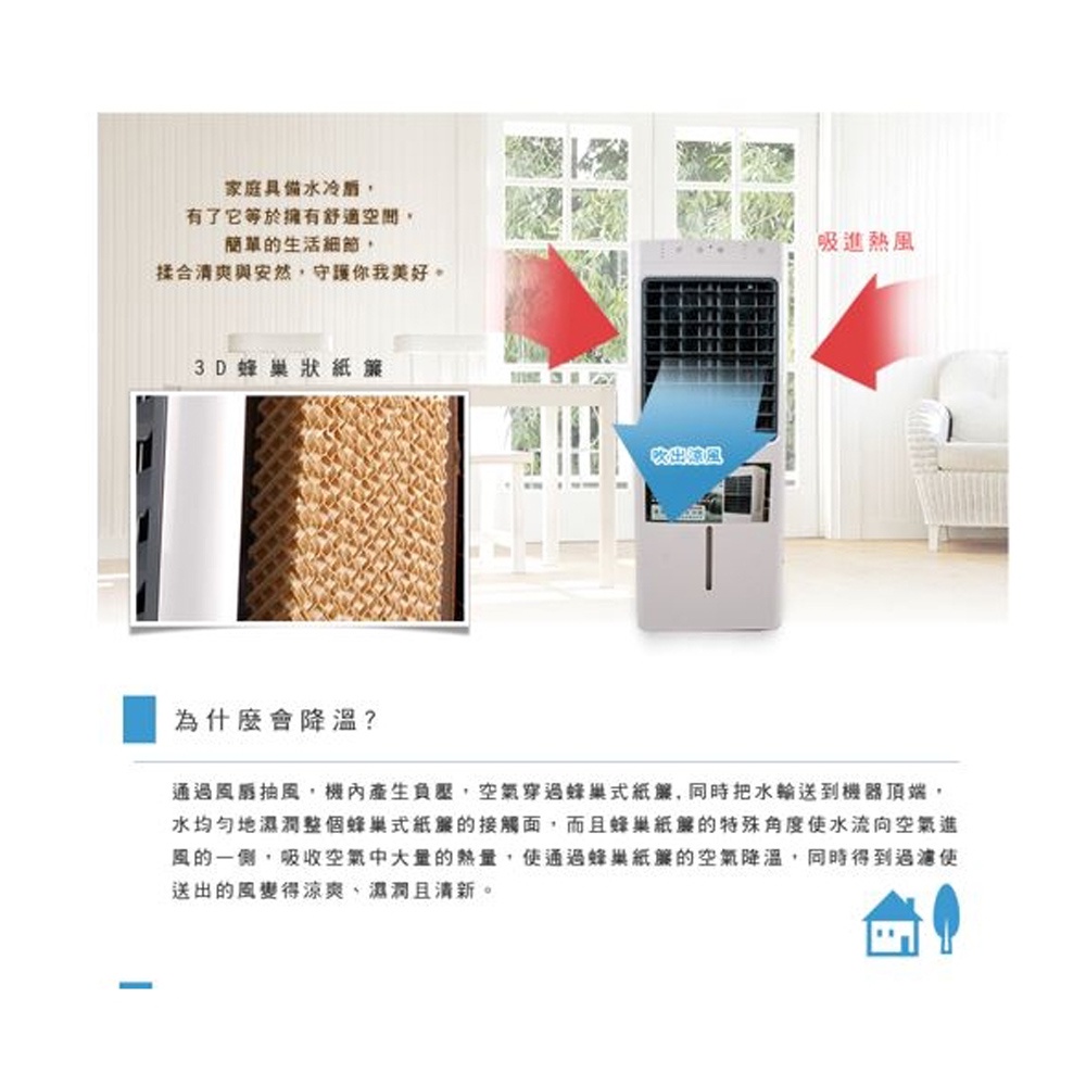 SPT 尚朋堂 8L環保移動式水冷器 水冷扇 SPY-A180, , large