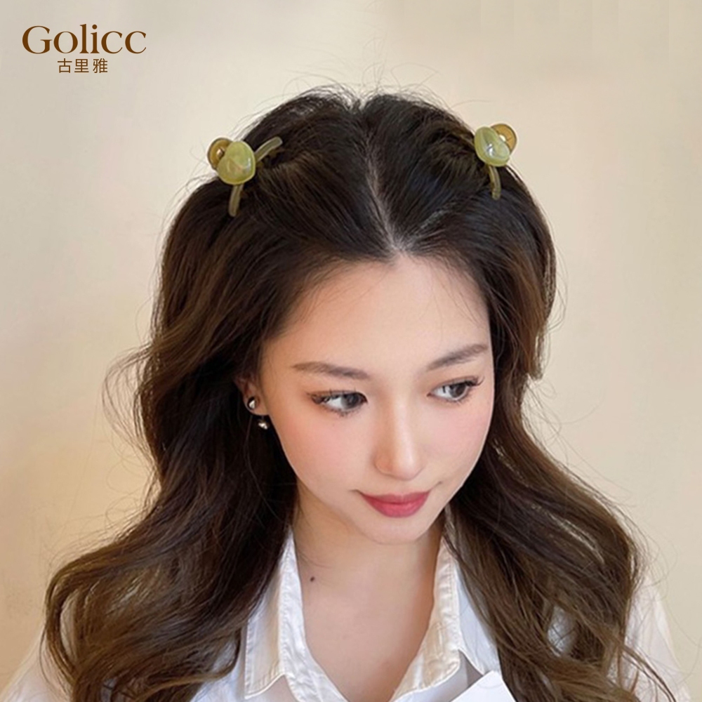 【Gulicc】古莉可 髮夾 韓版果凍色愛心小抓夾 4件套, , large