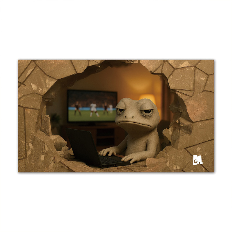 【Monster】 3D Scene Desk Mat (60x34cm) &ndash; Grumpy Gecko, , large