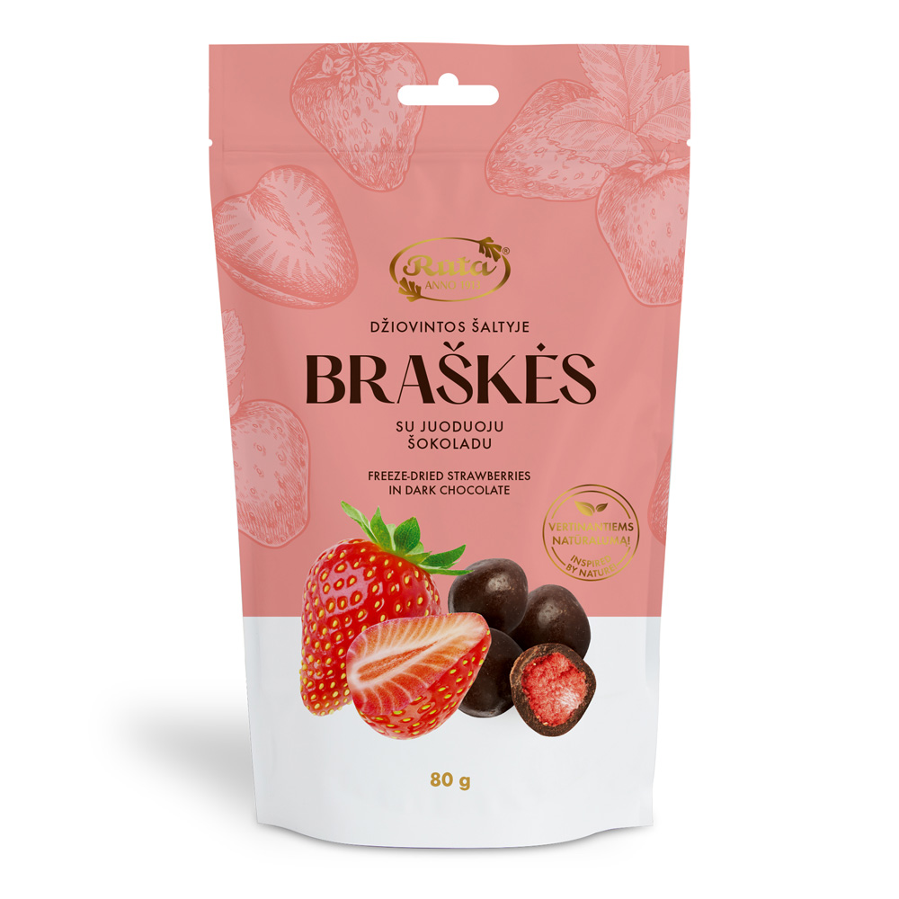 Freeze-dried strawberries dark chocolate, , large