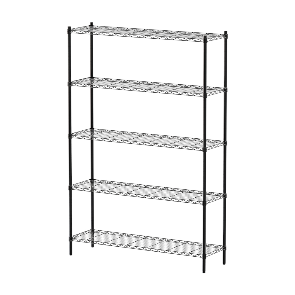 【Y HOUSE】120x35x180cm Lightweight Five-layer Iron Rack Iron Rack Shelf - Painted Black, , large