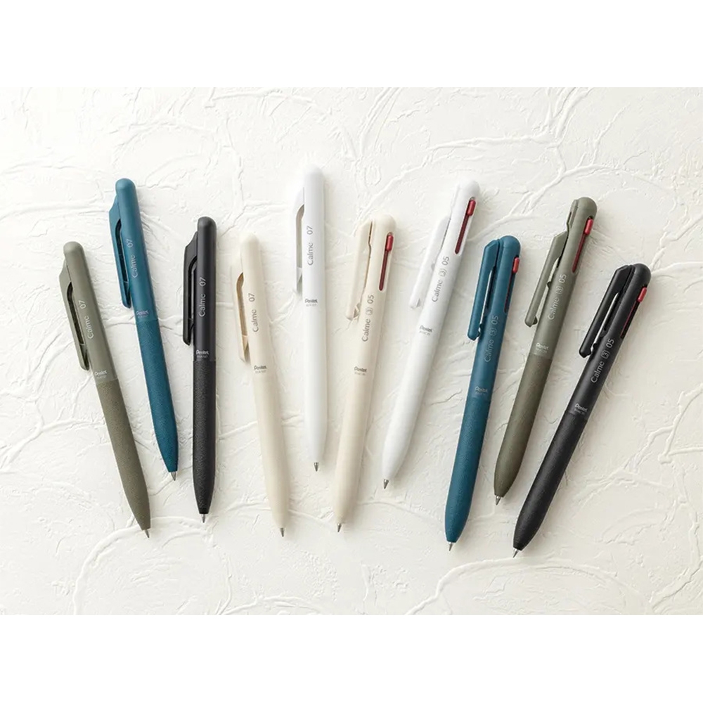 飛龍PENTEL Calme靜暮 三色輕油性筆-0.5mm黑+紅+藍(XBXAC35)黑桿, , large
