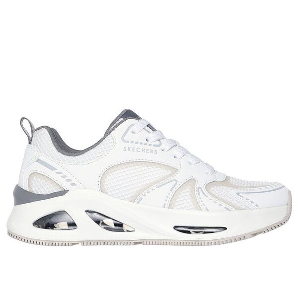 Kixpress-Skechers Uno Ego 女 運動休閒鞋 增高 舒適 穿搭 白 灰 [177474WGY], , large