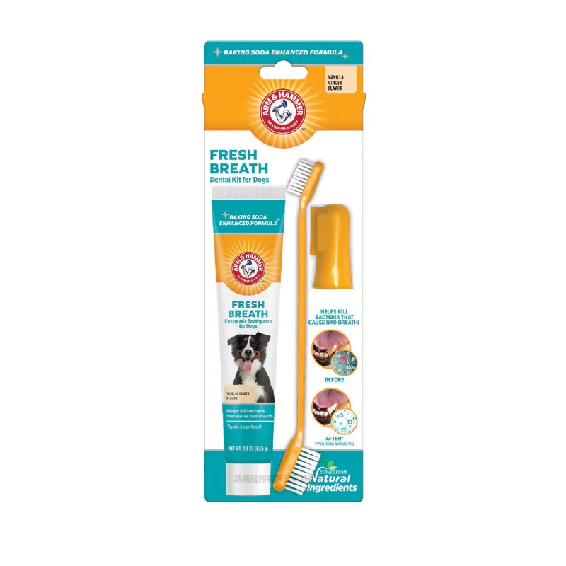 【PawHomie】ARM&HAMMER 犬用3合1潔牙套組(抗敏), , large