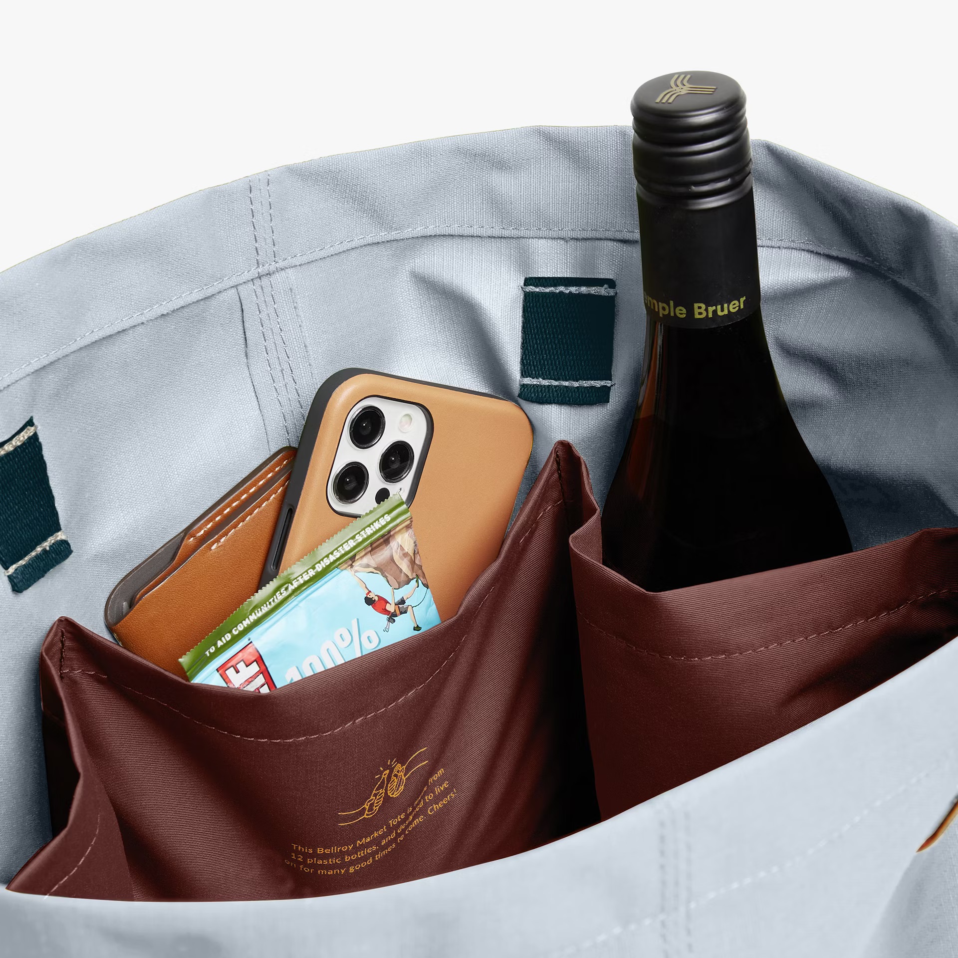 Bellroy Market Tote 輕量可摺疊收納托特包 側背包 購物袋 肩背袋 禮物 送禮 推薦(都會灰), , large