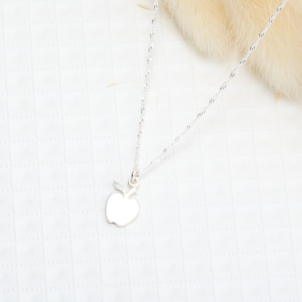 【Angel & Me】Cute apple s925 sterling silver necklace Birthday gift, , large