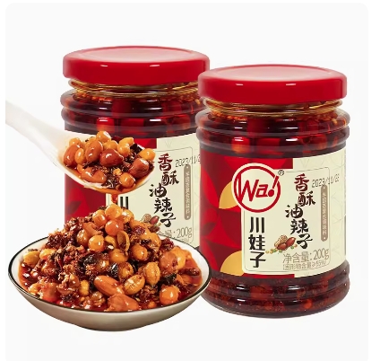 川娃子香酥油辣子玻璃瓶裝200g, , large