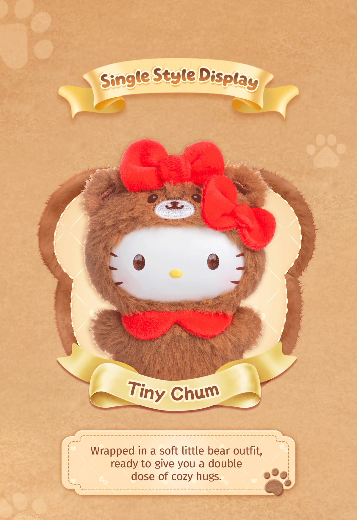 【際洋文化】Hello Kitty款小熊圖冊系列毛絨捏捏樂Mini, , large