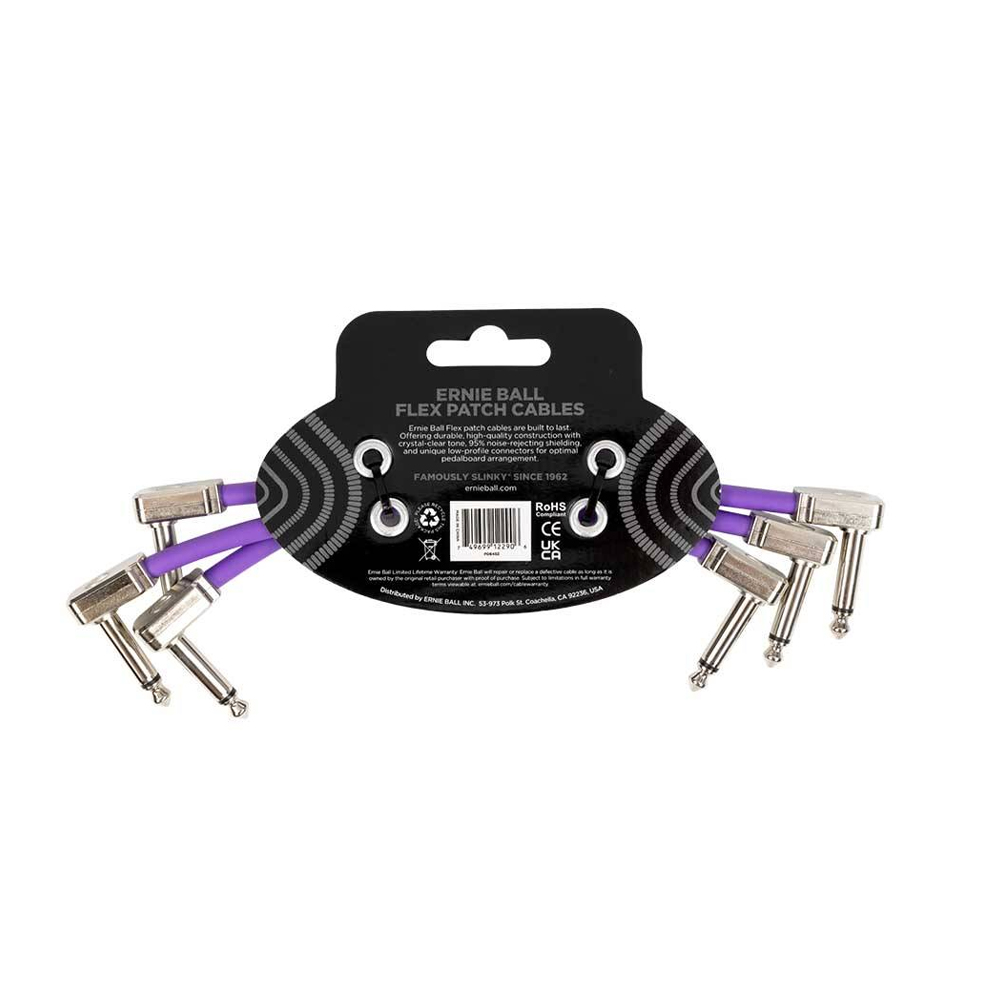 Ernie Ball Flex Patch Cable 3in 導線三入組 (藍色-P06459), , large