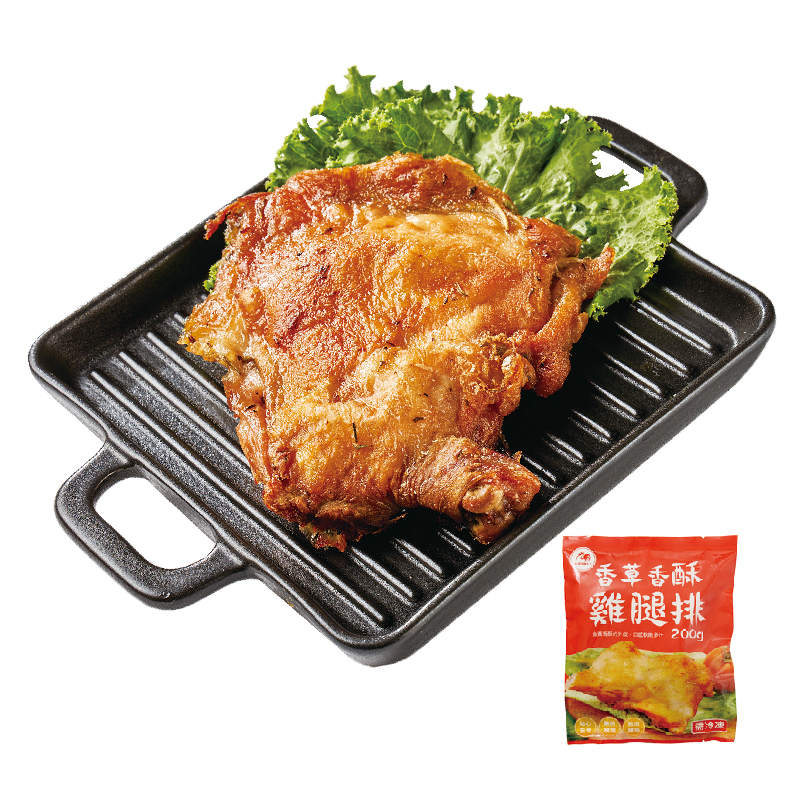 台灣新雞王香草香酥雞腿排200g(凍)-得福, , large