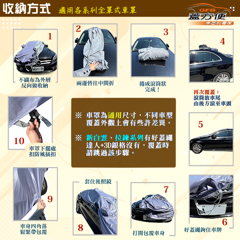 【蓋方便】新白雲（4WD-XL）台灣製加厚南亞雙層防水耐曬車罩《賓士》GLB, , large