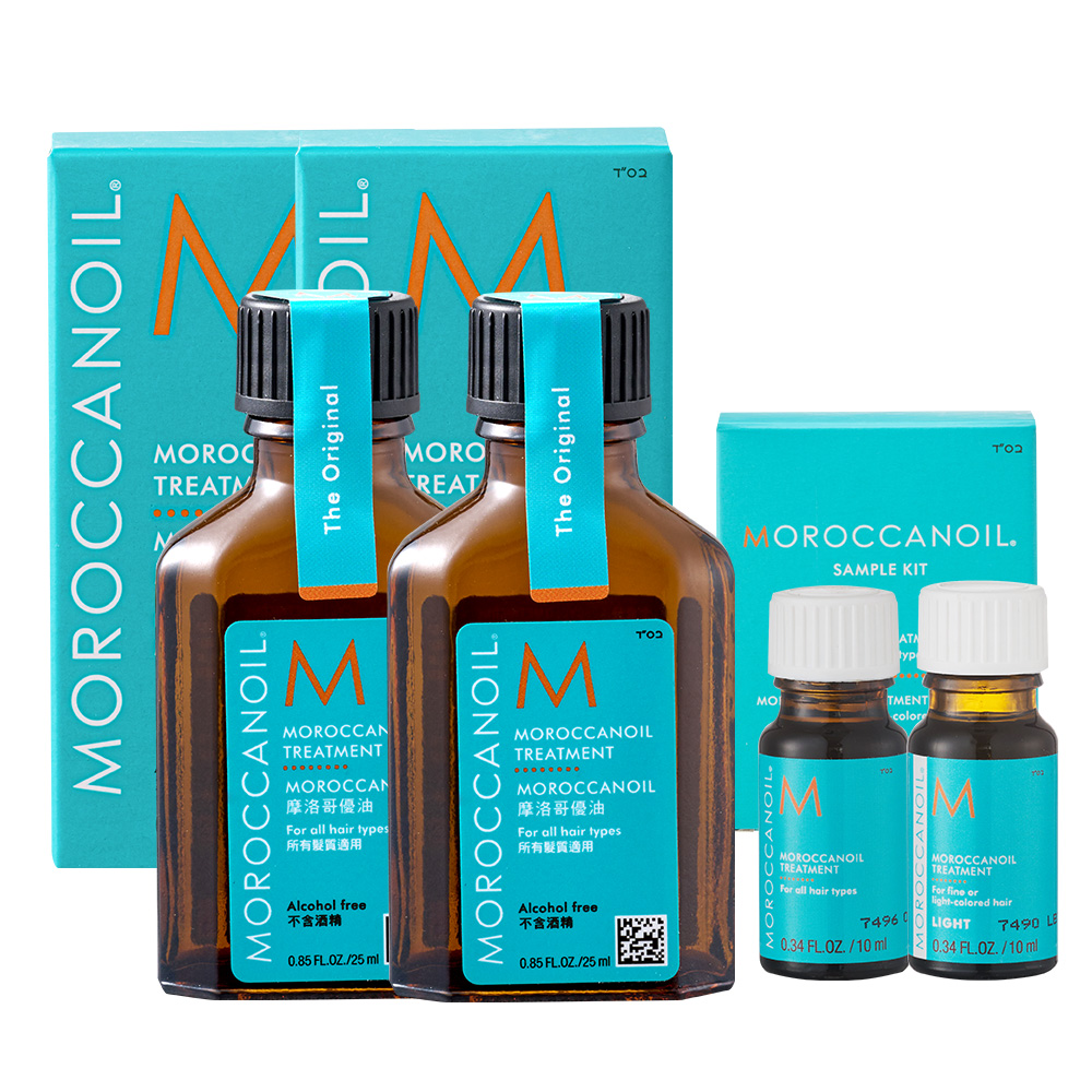 (免運)【MOROCCANOIL】摩洛哥優油25mlx2+MINI組(優油10ml+輕優油10ml) 公司貨, , large