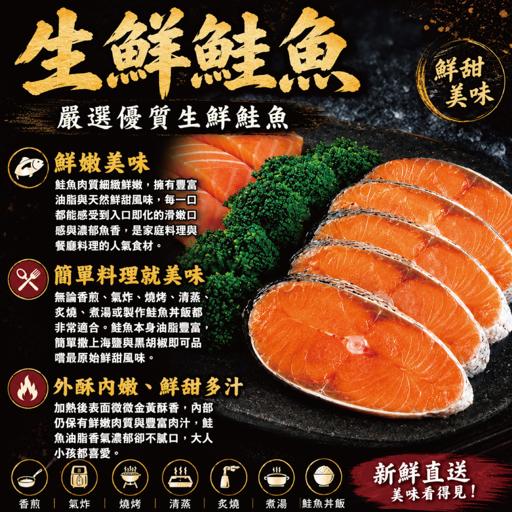 小川漁屋 嚴選家常鮭魚切片15片(無肚洞90g&plusmn;10%/片), , large