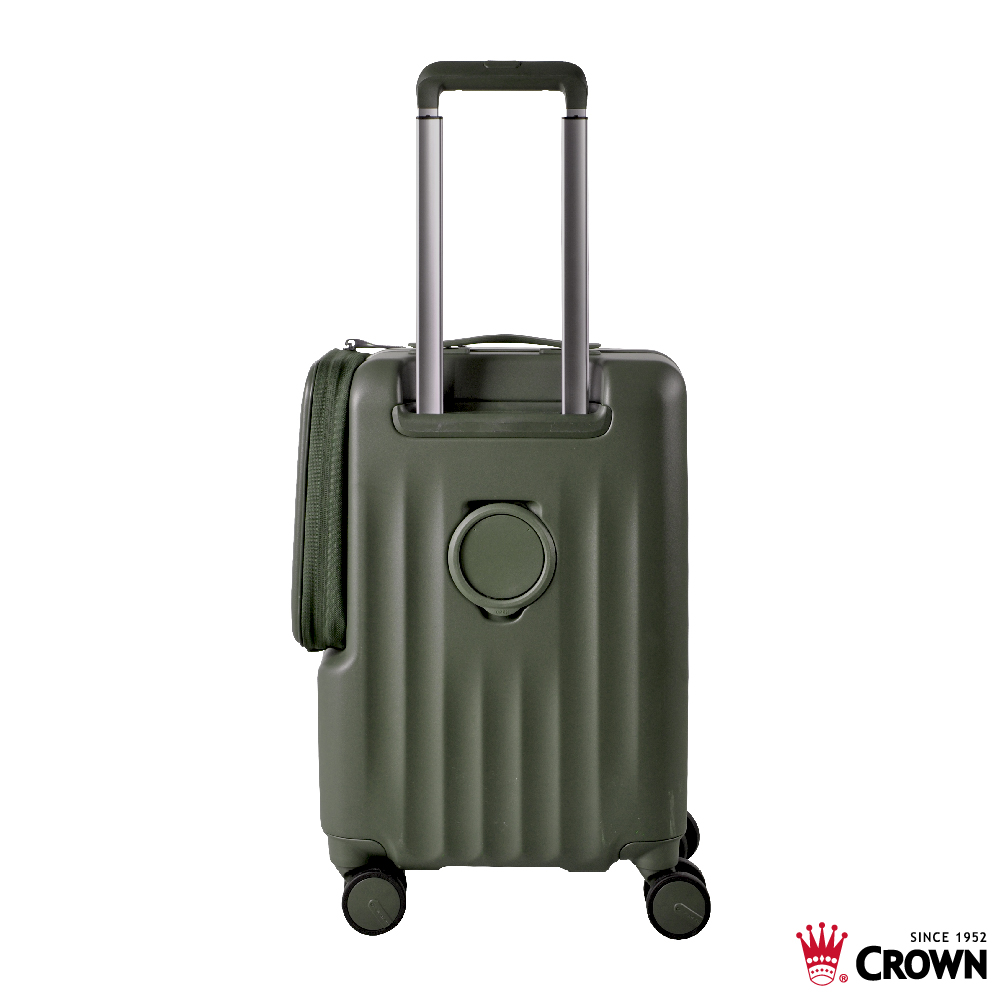 【CROWN】WAVE 19.5吋前開式側袋磁吸登機箱-森林抹茶, , large