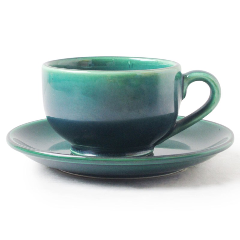 [豐名日本餐具] 咖啡杯組 深綠釉 / C00CS1-126-6, , large