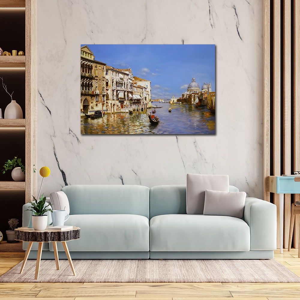 【御畫房】威尼斯之三 國家一級畫師手繪油畫60&times;90cm(VF-18), , large