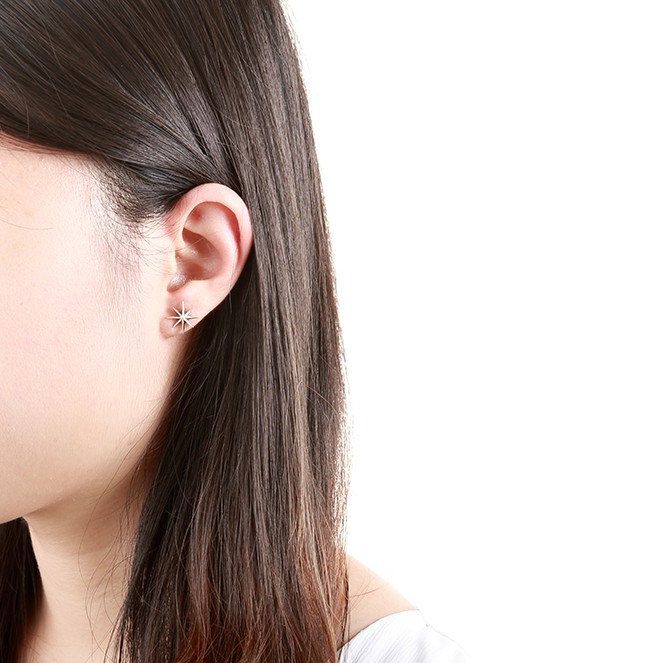 【Angel & Me】Star of Hope s925 sterling silver earrings Birthday gift, , large