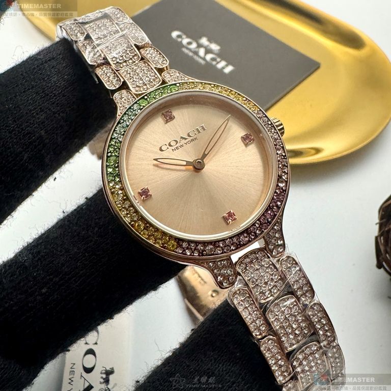 [星晴錶業]COACH手錶,32mm,CH00282玫瑰金色錶面玫瑰金錶殼玫瑰金色精鋼錶帶款, , large