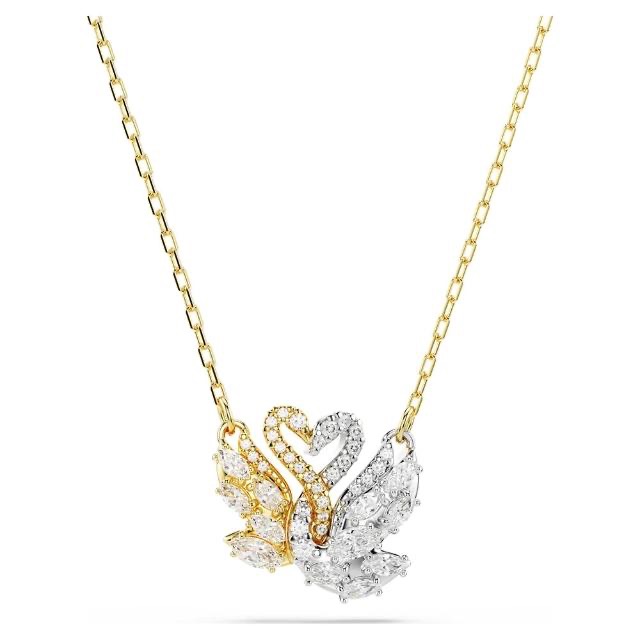 SWAROVSKI 施華洛世奇 Swan 雙天鵝 愛與美水晶項鍊(5714934), , large