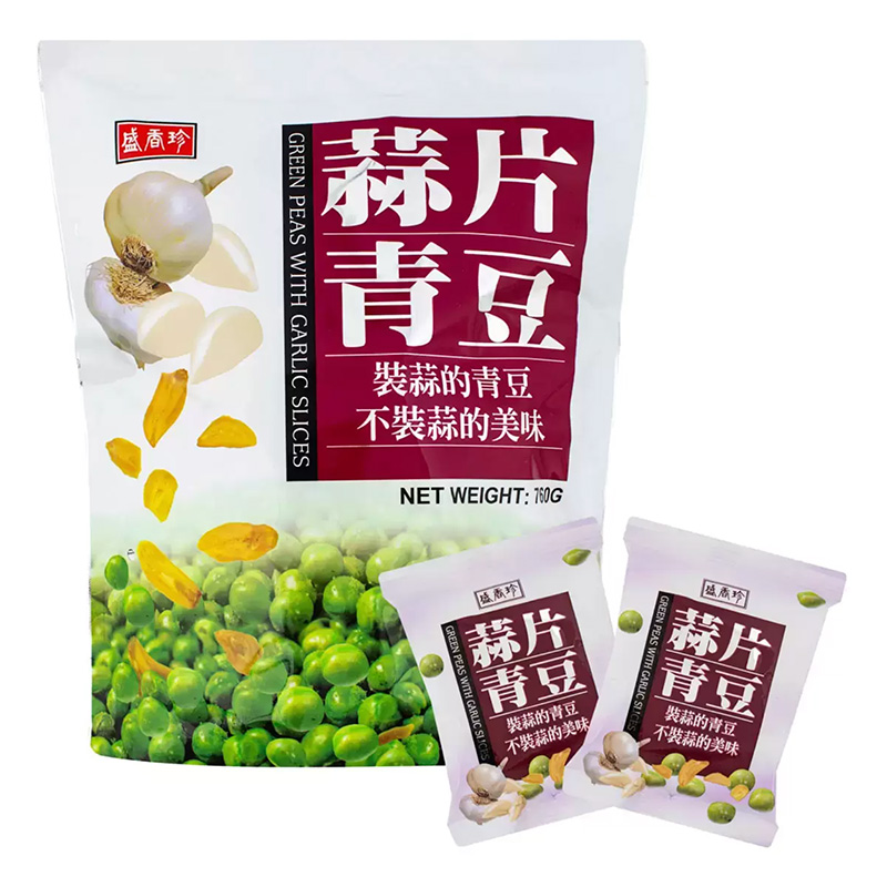盛香珍 蒜片青豆 760g/包 (夾鏈袋外包裝/內為獨立小包裝), , large