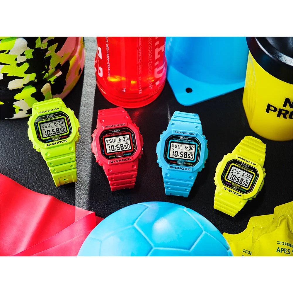 CASIO 卡西歐 G-SHOCK 致敬運動員 方型手錶 電子錶 DW-5600EP-2, , large