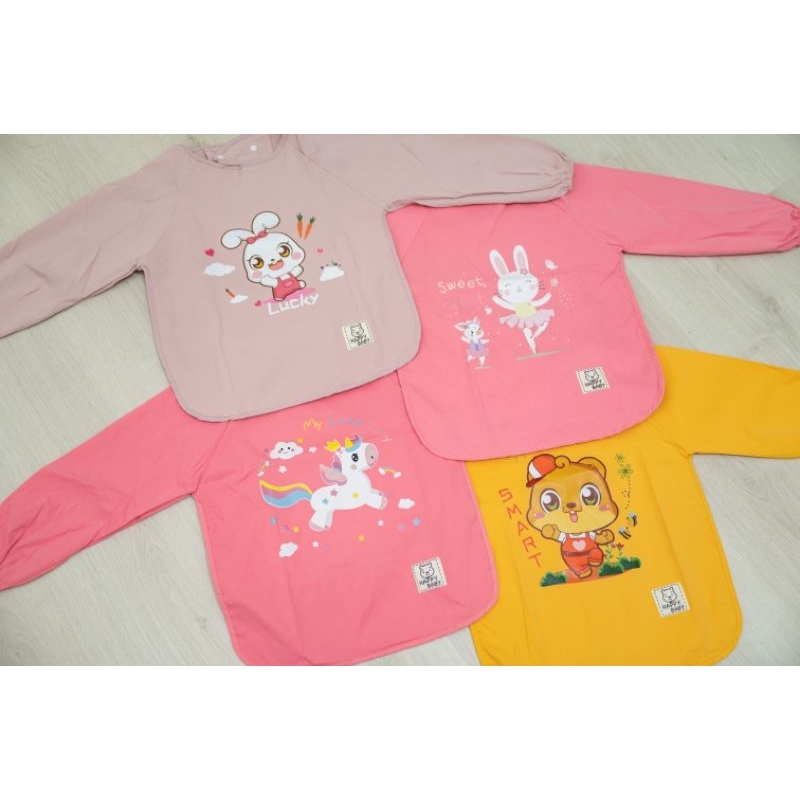 [Kaimei Cotton Industry] 2 entries into the group, random and excellent children's long-sleeved waterproof bibs, children's reverse dressing, painting clothes, blouses, blouses, waterproof clothes, waterproof bibs, long-sleeved waterproof clothes, , large