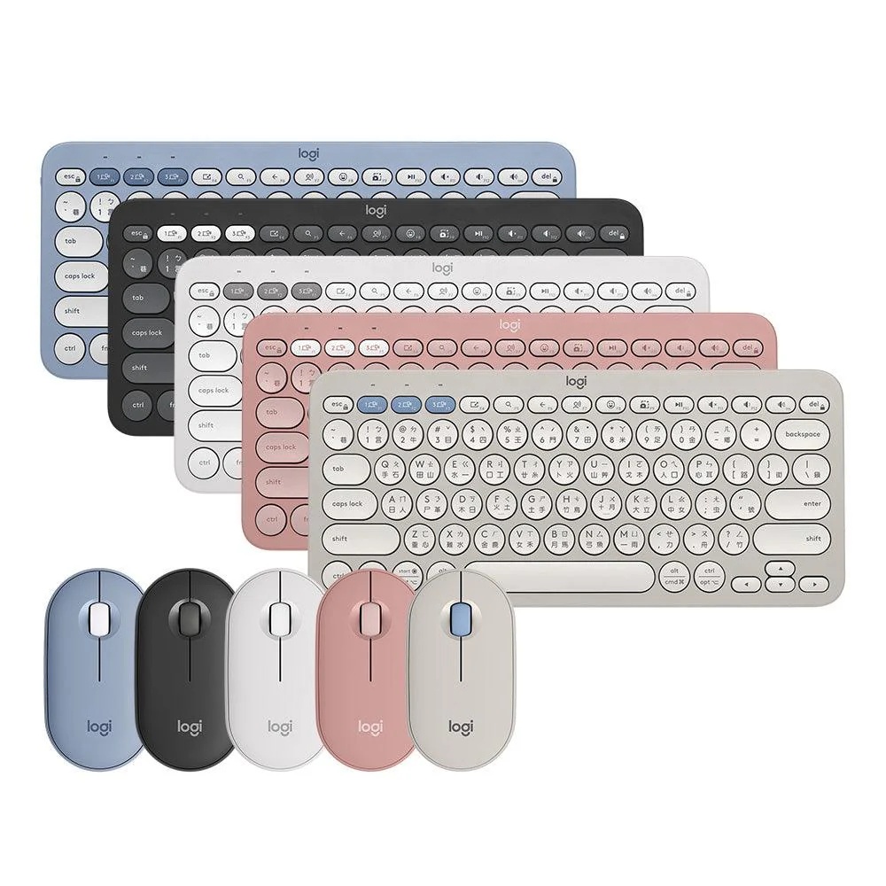 Logitech computer keyboard and mouse, , large