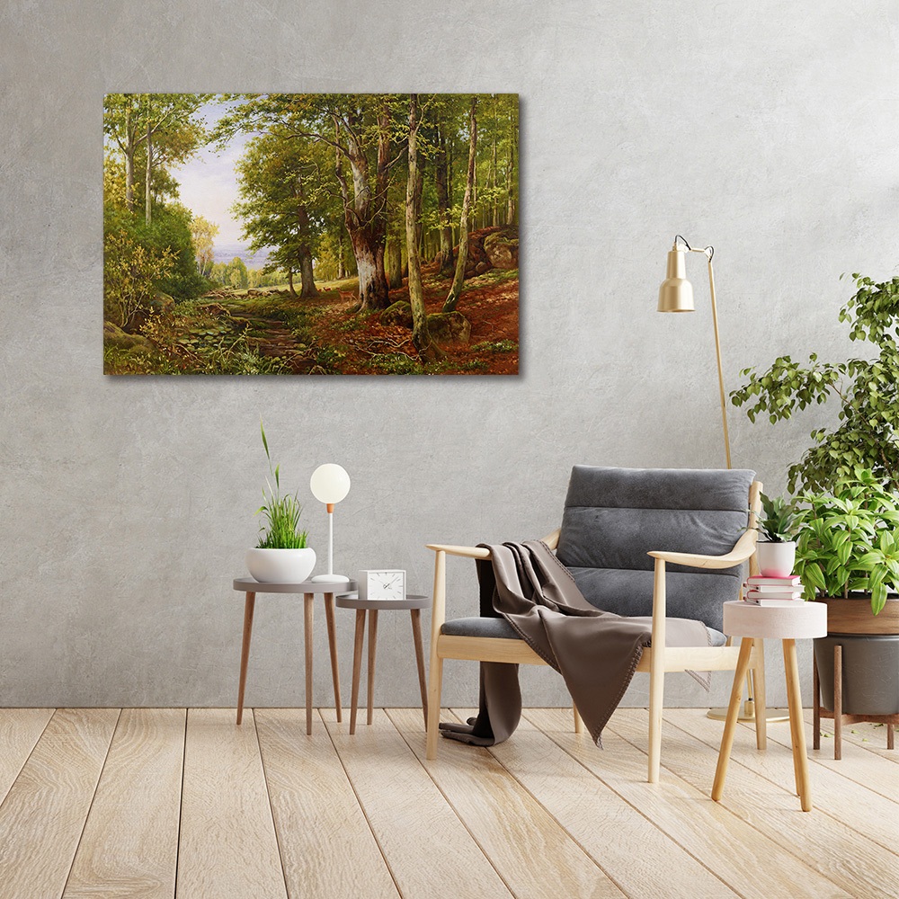 【御畫房】綠林小鹿之一 國家一級畫師手繪油畫60&times;90cm(VF-192), , large