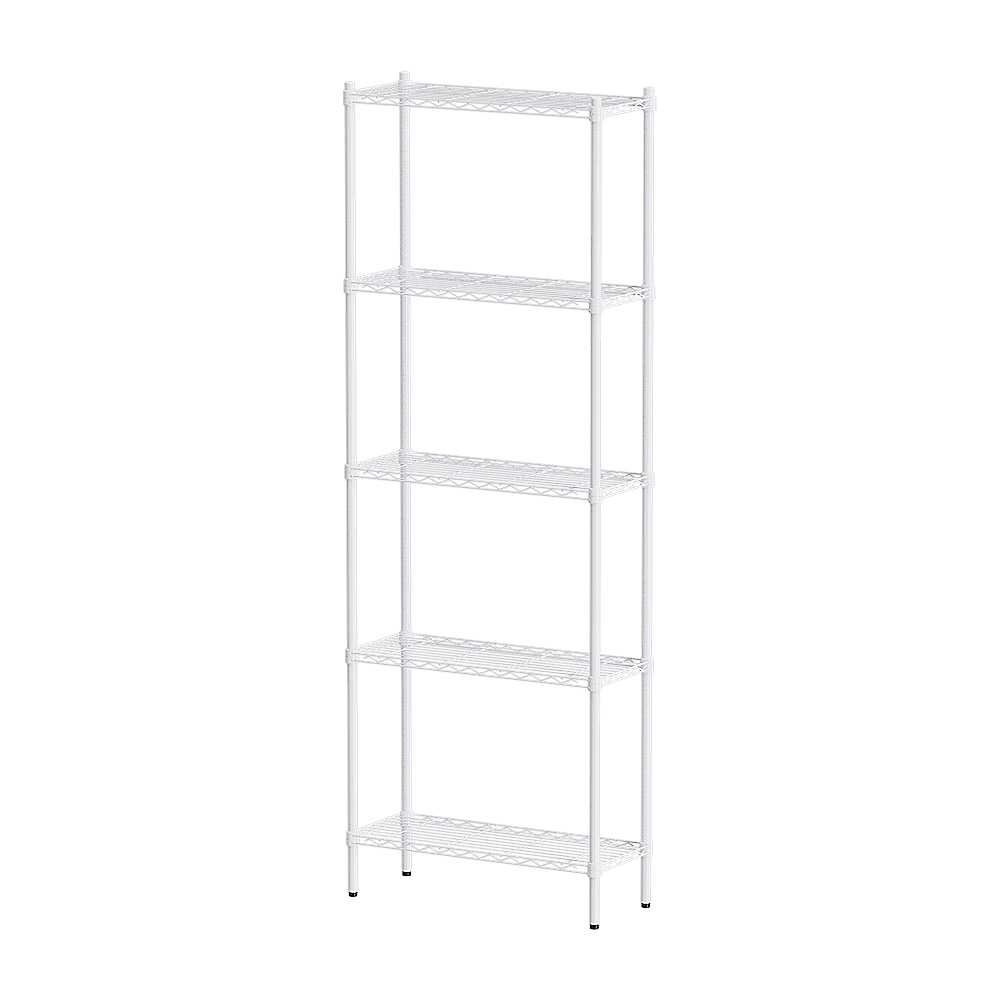 【Y HOUSE】76x30x210cm Lightweight Five-layer Iron Rack Iron Rack Shelf-Painted White, , large