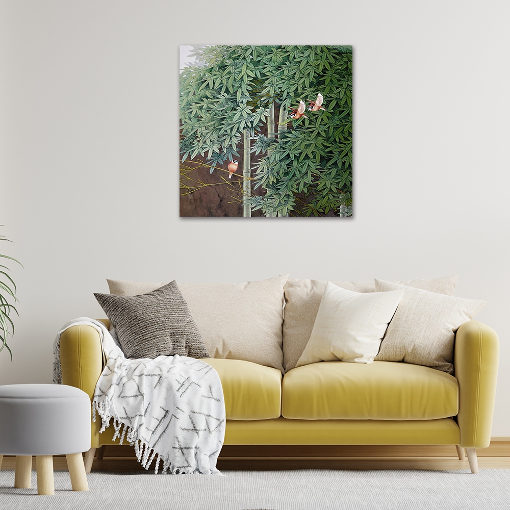 【御畫房】步步高昇 國家一級畫師手繪油畫80&times;80cm(VF-177), , large