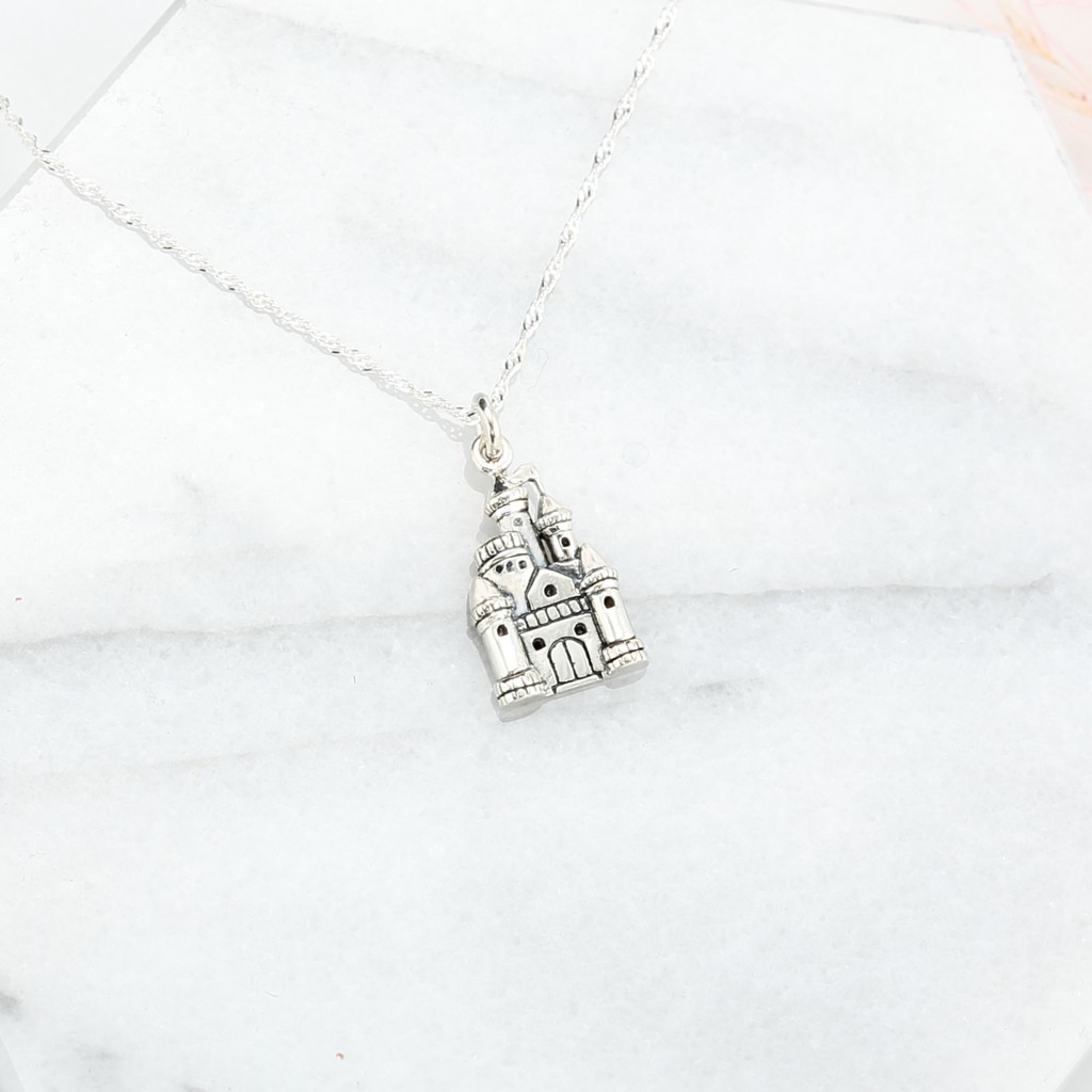 【Angel & Me】Castle 925 sterling silver necklace Valentine Day Birthday gift, , large